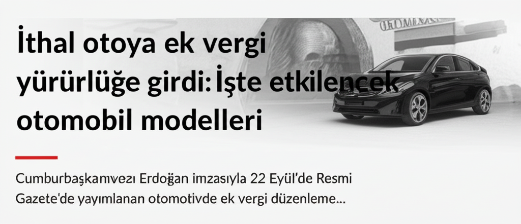 İthal Otoya Ek Vergi Yürürlüğe Girdi: İşte Etkilenecek Otomobil Modelleri